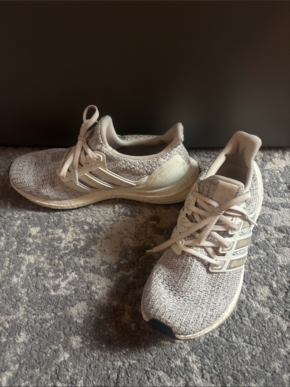 adidas Ultraboost Knit Sneakers - Cream/Gray